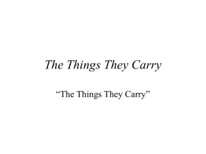 The Things They Carry - Parma City School District