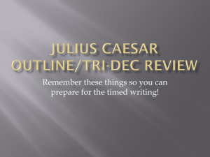 JULIUS Caesar outline/tri