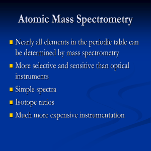 Atomic Mass Spectrometry - Florida International University