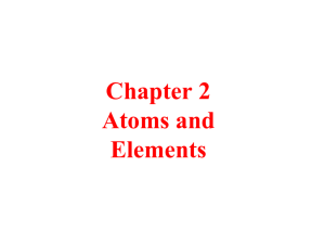Chap. 2 - Atoms & stuff