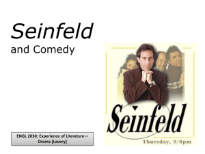 Seinfeld Power Point - The Homepage of Dr. David Lavery