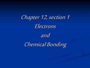 Chapter 12 Chemical Bonding