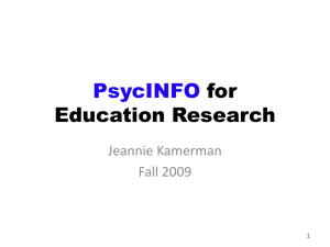 PsycInfo for Education Research