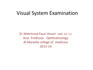 visusal system examinations