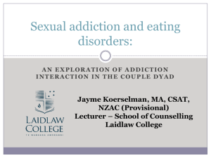 Sexual addiction and eating disorders