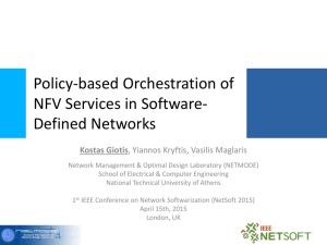 Policy-based Orchestration of NFV Services in Software