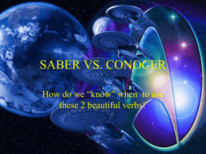 saber vs. conocer - Spanish4Teachers.org