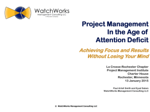 Project Management - PMI La Crosse