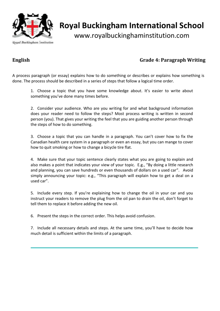 essay for class 4th in english