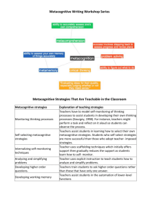 Meta-Writing Handout