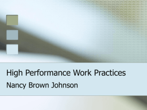 High Performance Work Practices