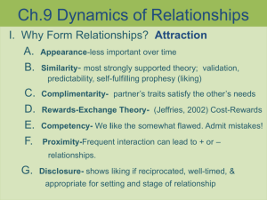 Ch.9 Dynamics of Relationships