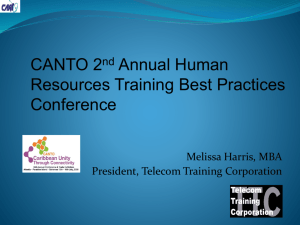 CANTO Training and HR Conference Workbook July 2008