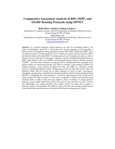 Comparative assessment Analysis of RIP, OSPF, and EIGRP