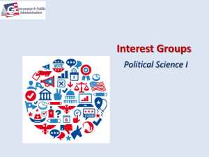 Interest Groups Political Science I