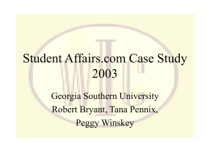 Student Affairs.com Case Study 2003