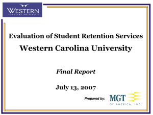 The MGT report - Western Carolina University