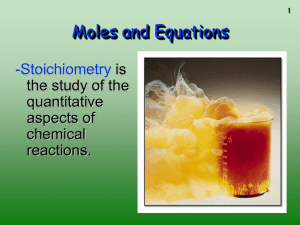 The Mole - EARJ Chemistry