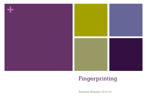 Fingerprinting - Ms. Bloedorn's Class