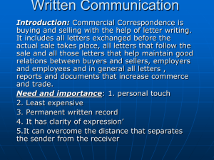 Written Communication - SIES - College of Arts, Science & Commerce