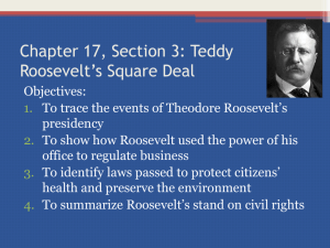 Chapter 17, Section 3: Teddy Roosevelt's Square Deal