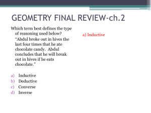 GEOMETRY FINAL REVIEW