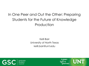 In One Peer and Out the Other: Preparing Students for the