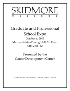 Graduate and Professional School Expo October 6, 2015 Murray
