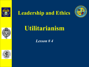 Lesson 4 Utilitarianism