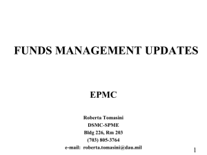 DAU Funds Management Update