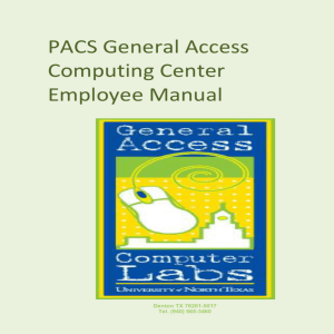 PACS General Access Computing Center