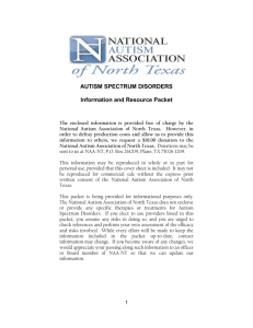 autism spectrum disorders - National Autism Association – North
