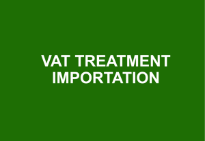 Importation - VAT Department