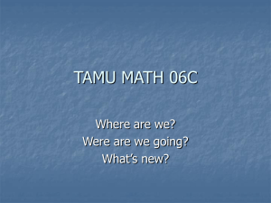 TAMU MATH 06C - Department of Mathematics