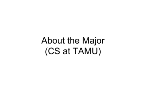 About the Major - TAMU Computer Science Faculty Pages