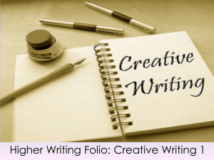 Higher Creative Writing 1