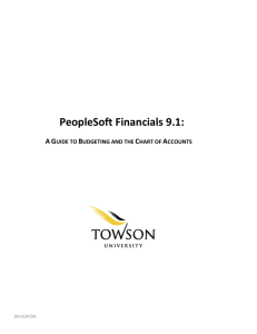PeopleSoft Financials: Budgeting and Chart of