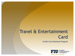 Travel & Entertainment Card - Office of Finance & Administration