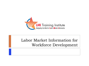Labor Market Information for Workforce Development 051812