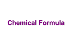 Chemical Formula - EighthGradeScience