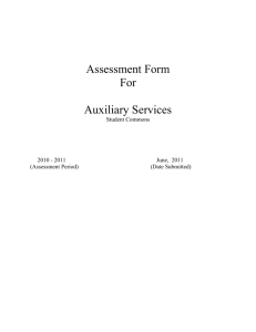 Assessment Form Auxilary Services 2011