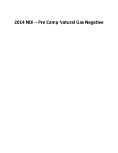 2014 NDI – Pre Camp Natural Gas Negative