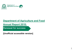 Statement of Changes in Equity - Department of Agriculture and Food
