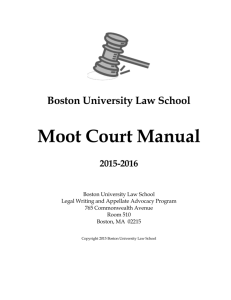 BOSTON UNIVERSITY SCHOOL OF LAW