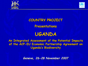 Presentation of country project - Uganda