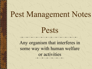 Pest Management Notes - Bartlett High School