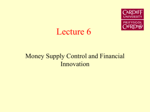 Money Supply Control and Financial Innovation