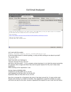 Evil Email Analyzed Let's start with the sender: Webmail Helpdesk