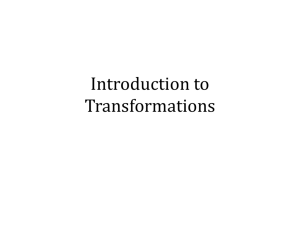 Introduction to Transformations Translations