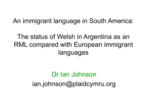 An immigrant language in South America